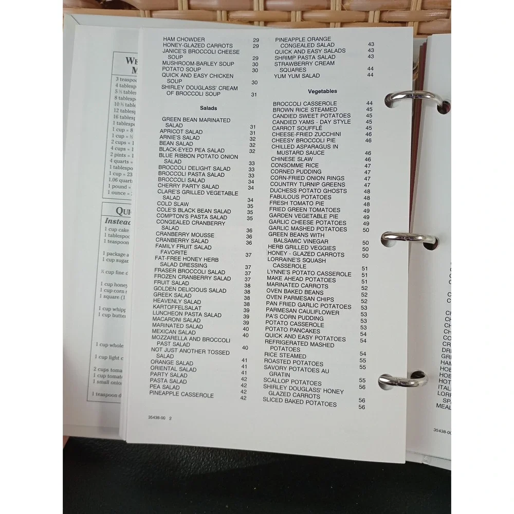 Walnut Grove Cookbook Hurdle Mills, NC 2000 Binder United‎ Methodist Church